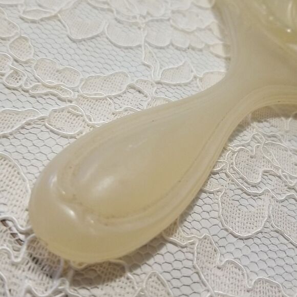 Vintage Art Nouveau hand mirror 3D with lady and flowers - Picture 4 of 12